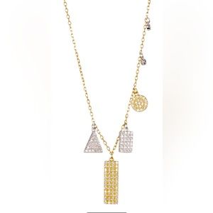 Gold plated Swarovski crystal necklace